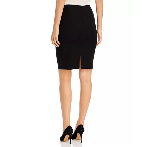 Tahari 100% Pure Wool Black Pencil Skirt Size 12 - Picture 2 of 9